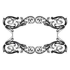 Classical baroque vector of vintage element for design. Decorative design element filigree calligraphy vector. You can use for wedding decoration of greeting card and laser cutting.
