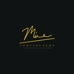 MI initials signature logo. Handwriting logo vector templates. Hand drawn Calligraphy lettering Vector illustration.