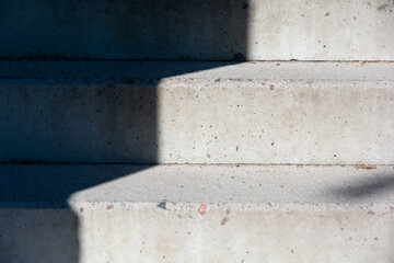 Shadow on a concrete staircase