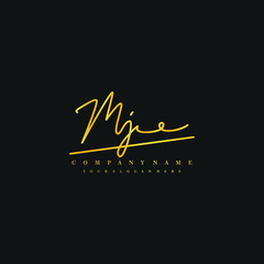 MJ initials signature logo. Handwriting logo vector templates. Hand drawn Calligraphy lettering Vector illustration.