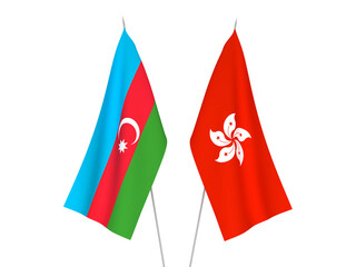 Hong Kong and Republic of Azerbaijan flags