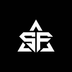 SF monogram logo with diamond shape and triangle outline