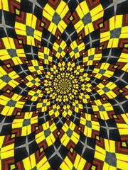 beautiful mosaic style pattern illustration abstract background in spiral center radial