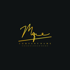 MQ initials signature logo. Handwriting logo vector templates. Hand drawn Calligraphy lettering Vector illustration.