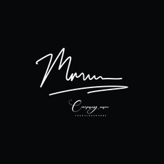 MR initials signature logo. Handwriting logo vector templates. Hand drawn Calligraphy lettering Vector illustration.