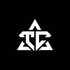 TC monogram logo with diamond shape and triangle outline