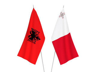 Albania and Malta flags