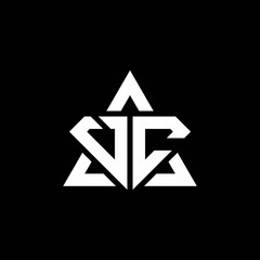 VC monogram logo with diamond shape and triangle outline