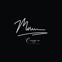 MV initials signature logo. Handwriting logo vector templates. Hand drawn Calligraphy lettering Vector illustration.