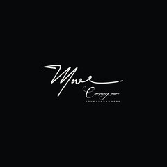 MW initials signature logo. Handwriting logo vector templates. Hand drawn Calligraphy lettering Vector illustration.