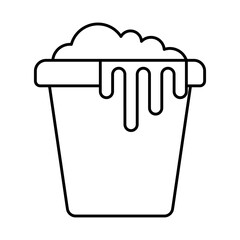 bucket line style icon vector design