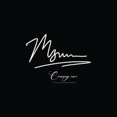 MZ initials signature logo. Handwriting logo vector templates. Hand drawn Calligraphy lettering Vector illustration.