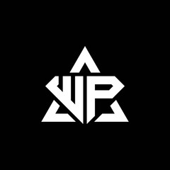WP monogram logo with diamond shape and triangle outline