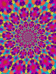 geometric shape style radial spiral vivid vibrant illustration abstract background