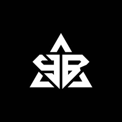 YB monogram logo with diamond shape and triangle outline