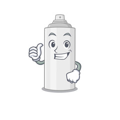 Hair spray cartoon picture design showing OK finger pose