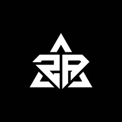 ZA monogram logo with diamond shape and triangle outline - obrazy, fototapety, plakaty