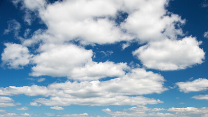 Huge blue sky and sky of clouds. Nature background. Can be used for underlay