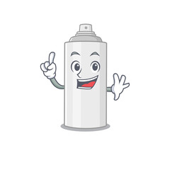 Hair spray caricature design style with one finger pose