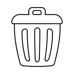trash line style icon vector design