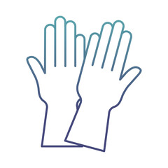 gloves degraded line style icon vector design