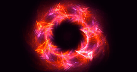 3D rendering abstract circle light background