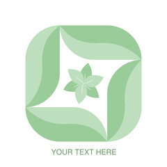 modern nature green leaves vector logo 