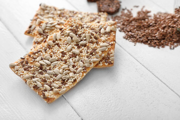 Cereal cookies on white table