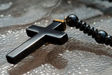 Close up of Rosary Beads 