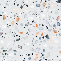 Terrazzo Texture Vector. Flooring Seamless Pattern
