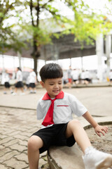 Cute little child having fun. School concept. Back to School