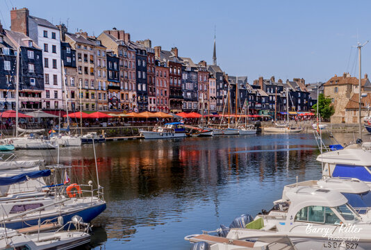 Famous harbor scene painted by many french artists through the ages, Honfleur France