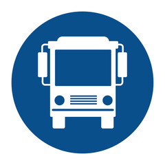 bus stop sign on white background