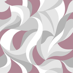 Stylized petals pattern with abstract curved lines. Seamless vector texture can be used for web page backgrounds, wallpapers, printing on fabric