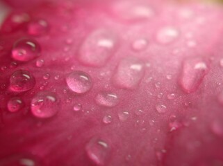 Closeup water drops on pink petals of desert rose flower, droplets on plants and blurred background ,soft focus , macro image ,sweet color for card design
