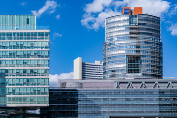 Business Skyscaper Vienna - Andromeda Tower. The Vienna International Center is a Complex with tall...