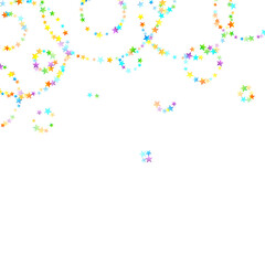 Rainbow Festive Confetti. Carnival Star Falling.