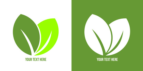 eco friendly green eco leaf logo