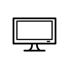 monitor icon logo illustration design
