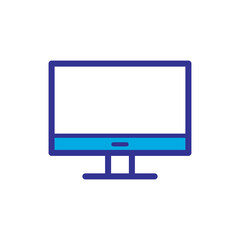 monitor icon logo illustration design