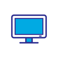 monitor icon logo illustration design