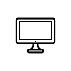monitor icon logo illustration design