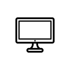 monitor icon logo illustration design