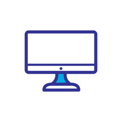 monitor icon logo illustration design