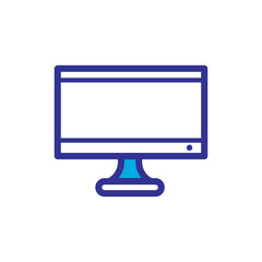 monitor icon logo illustration design