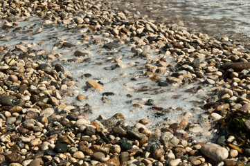 Background pebbles on the beach