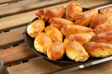 freshly baked meat buns