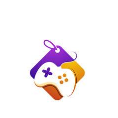 Gaming shop logo design template