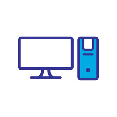 personal computer icon logo illustration design