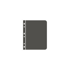 A4 Size Plastic Sheet Folder Icon Isolated On White Background. Cellophane Business File Symbol Modern Simple Vector Icon For Website Or Mobile App